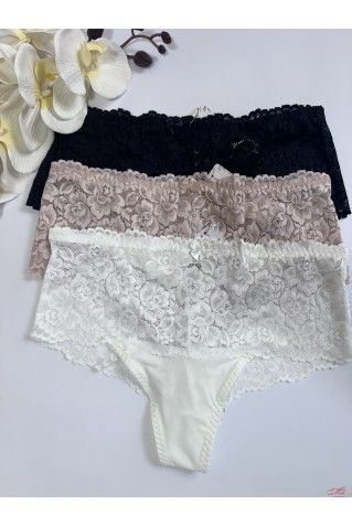 Трусики бразиліана з мікрофібри та мережива Annajolly 9789